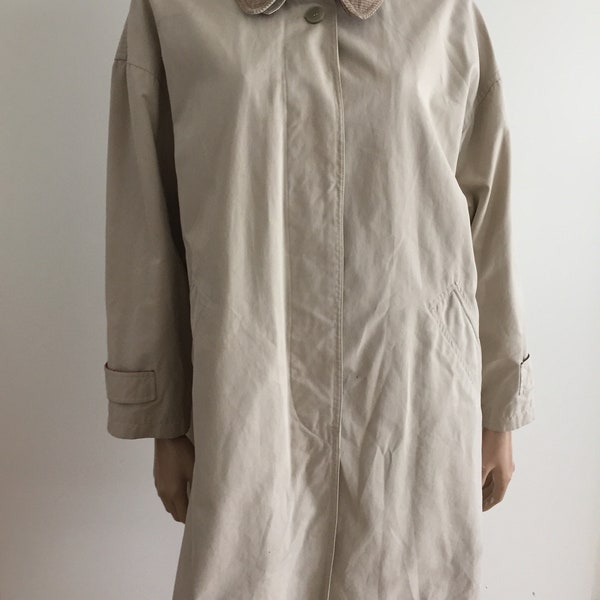 imperméable Galeries lafayettes beige avec doublure tartan écossais taille M