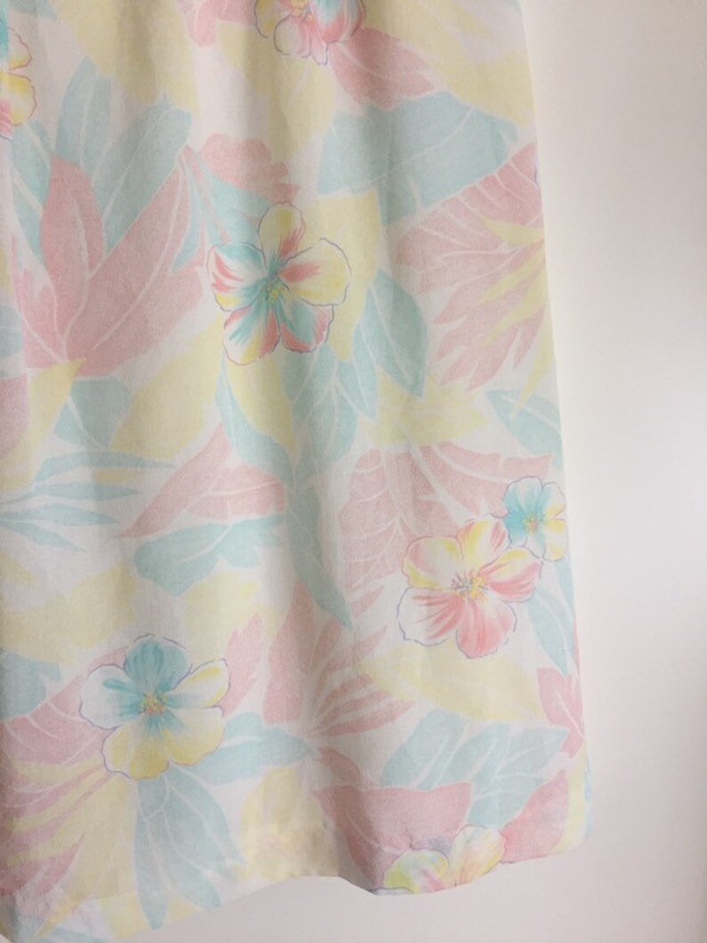 Vintage skirt 80 /'s TAN JAY pastel floral size 40-UK 12-US 8