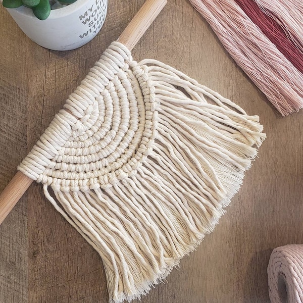 Macrame Wall Hanging Half Circle Etsy