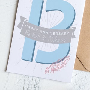 Carte du 13e anniversaire de la dentelle personnalisée