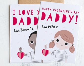 Customised Daddy Valentine's Card