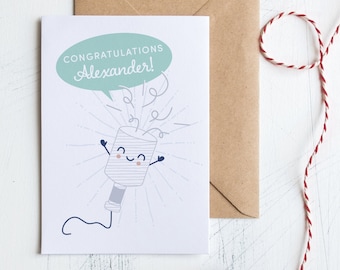 Congratulations - Well Done - You Did It - Personalised Card