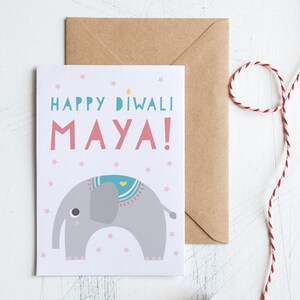 Tarjeta personalizada de Feliz Diwali
