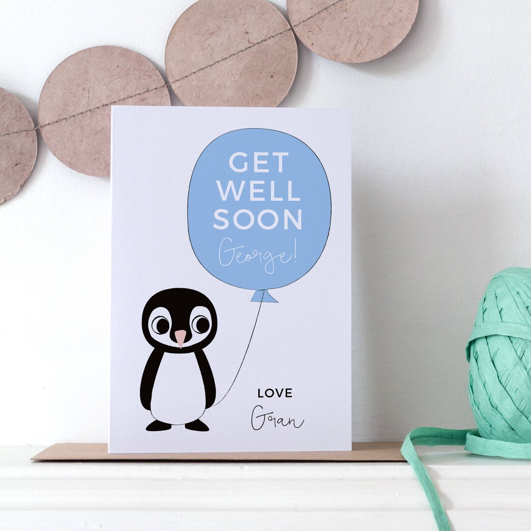 UK Greetings Get Well Soon Card For Him/Her/Friend - Bird Design