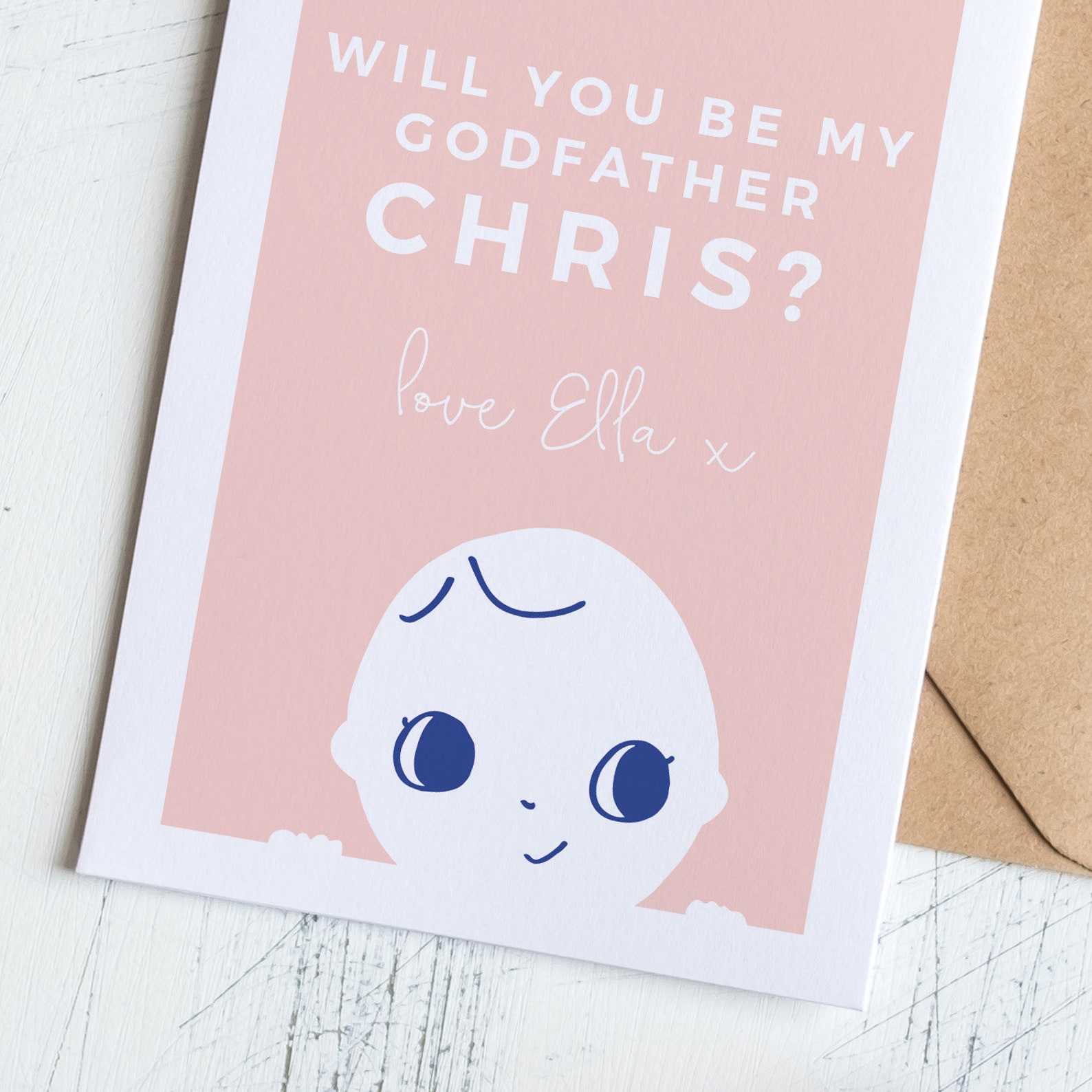 Will You Be My Godparent Card Godparents Card Christening Card Guideparents Card Godfather or