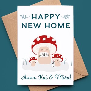 New Home Card Carte personnalisée pour famille, couple ou célibataire