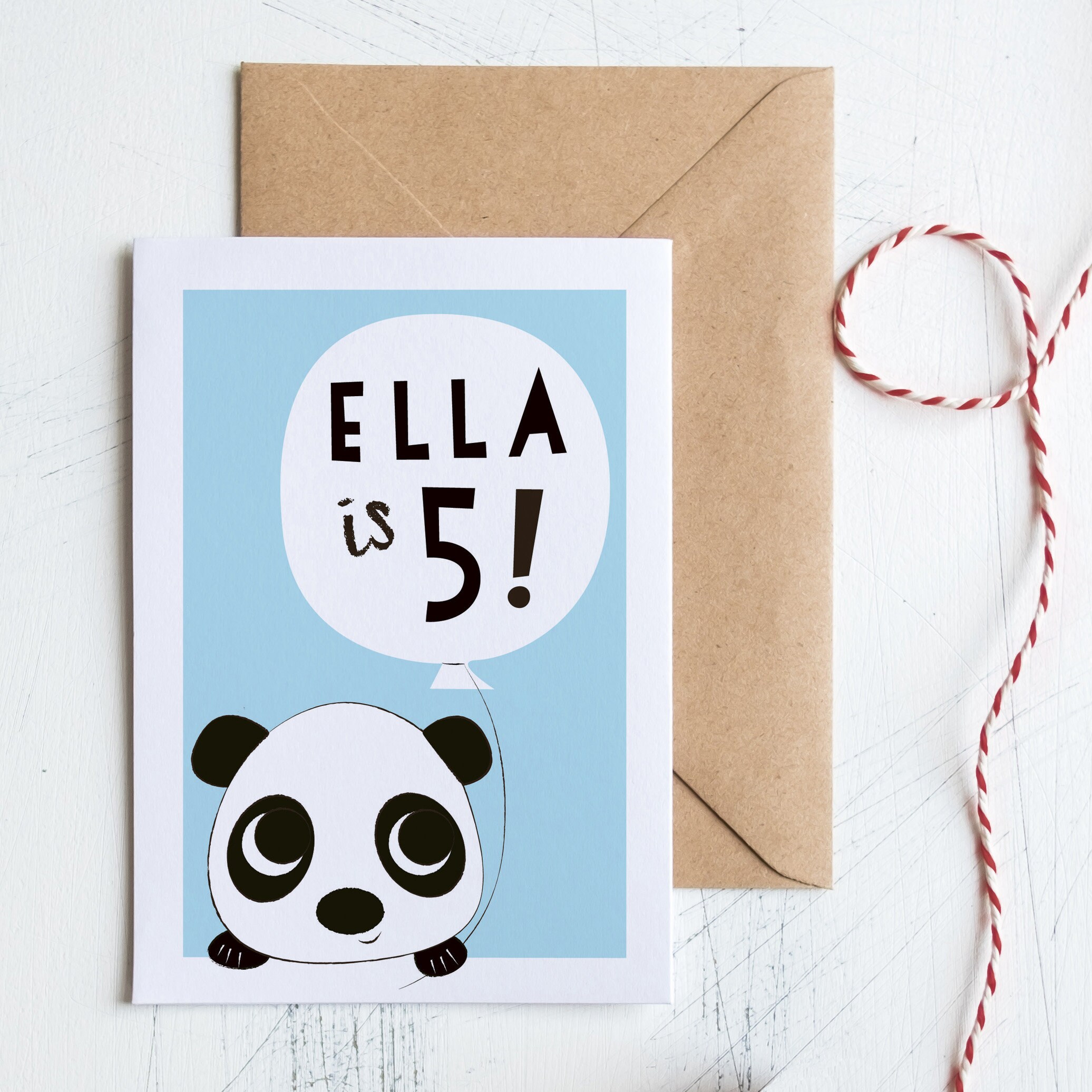 Panda Geburtstagskarte personalisiert - 3., 4., 5., 6., 7., 8., 9., 10.