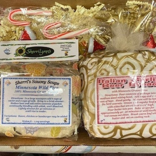 Wild Rice Soup and Beer Bread Gift Box - Gourmet Gift - Family Gift - Free Priority Shipping - Soup Mix