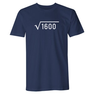 40th Birthday T-Shirt: Maths Design, Gift for Men
