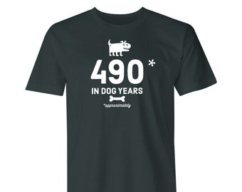 70th Birthday T-Shirt Men: Funny Dog Years Gift