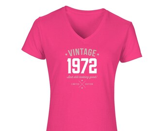 50th Birthday Tshirt for Women Gift Idea Vintage T Shirt Keepsake Present for 50 year old