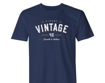 40th Birthday Gift Tshirt Tee for Men Gift Idea T Shirt Keepsake Present for Age 40 year old