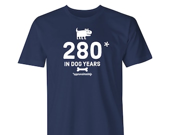40e verjaardag T-shirt heren cadeau: grappig hondenjarenontwerp