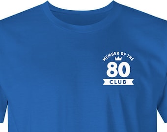 80-årsdag T-shirt för män Presentidé 80-årsklubbens T-shirt Minnesgåva för 80-åring