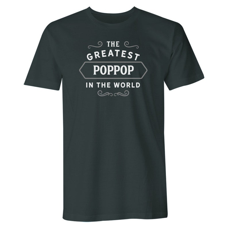 Poppop Tshirt for Men Gift Idea Birthday T Shirt Keepsake Present for Poppop Black