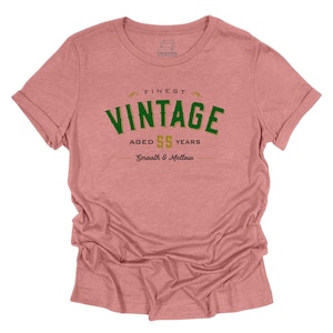 55th Birthday Gift Tshirt Tee Shirt Happy Birthday T-Shirt Women’s Lady&#39;s Vintage 55th Fifty Five 55 Present Idea Keepsake Age 55 Year Old