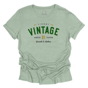 21. Geburtstag Geschenk Tshirt T-Shirt Alles Gute zum Geburtstag T-Shirt Damen Lady&#39;s Vintage 21