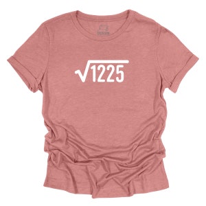 35th Gift Birthday Tshirt Tee Shirt Happy Birthday T-Shirt Women’s Lady&#39;s Maths 35th Twenty Five 35 Present Idea Keepsake Age 35 Year Old
