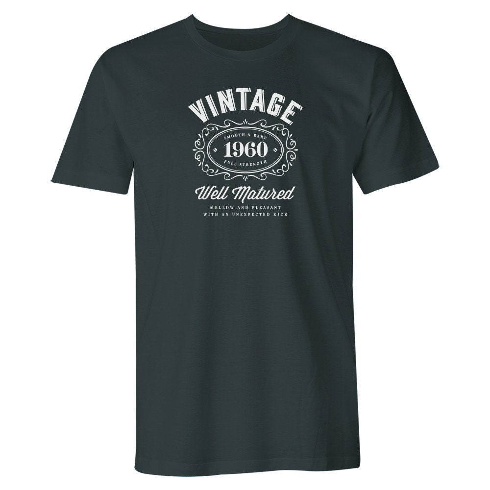 Image of 60Th Birthday Tshirt For Men Gift Idea Vintage Bourbon T Shirt Keepsake Present 60 Year Old