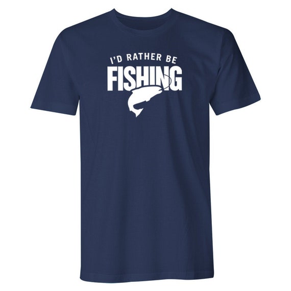 Fishing Gift T Shirt Fish for Men Dad Grandad Rather Be Fishing