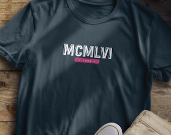 70th Birthday Tshirt for Men Gift Idea Roman Numerals T Shirt Keepsake Present for 70 year old