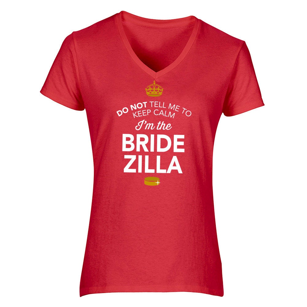 Bridezilla Gift Shirt Tshirt Tee Womens Vneck Funny Marriage | Etsy