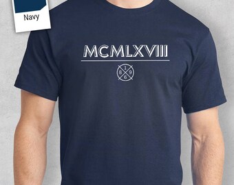 50th Birthday, 1968 Birthday, ‘Roman Numerals’ Birthday Idea, Birthday Present, 50th Birthday Gift. 50th Birthday Shirt For an 50 Year Old!