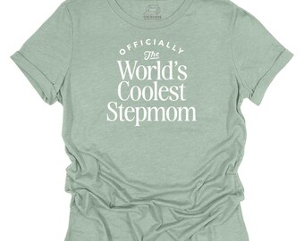 Stiefmoeder shirt cadeau cadeau T-shirt T-shirt voor verjaardag, kerst of aankondigingen ronde hals dames stiefmoeder cool cadeau-idee voor stiefmoeder