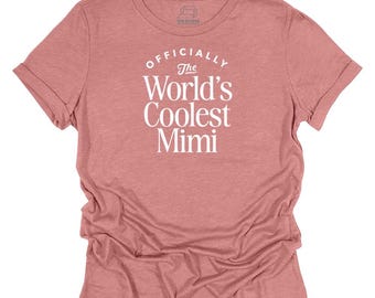 Mimi Shirt Gift Present T-Shirt Tee for Birthday, Christmas or Announcements Women’s Mimi's Crew Neck Cool Gift Idea for Mimi