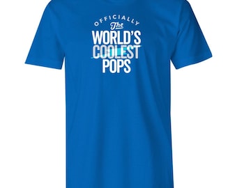 Camiseta Coolest Pops, cuello redondo de algodón para hombre, regalo para el Día del Padre