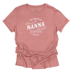 Camiseta de regalo para abuela, ideal para cumpleaños, Navidad o anuncios. Camiseta de cuello redondo para mujer. Idea genial para regalar a la abuela.