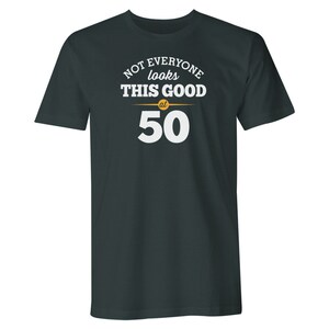 50th Birthday Tshirt for Men Gift Idea Funny T Shirt Keepsake Present for 50 year old Black