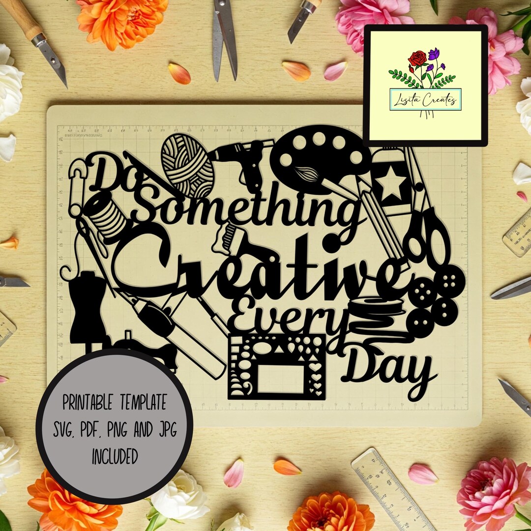 Creative Papercut Template SVG, PDF, PNG and Jpg for Hand Cutting and ...