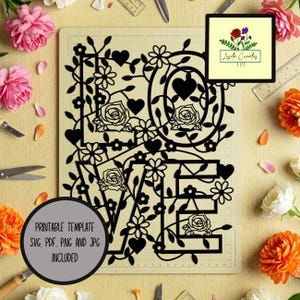 Love Paper Cutting Template SVG, PDF, PNG and jpg for hand cutting and Machine cutting - Commercial and personal use