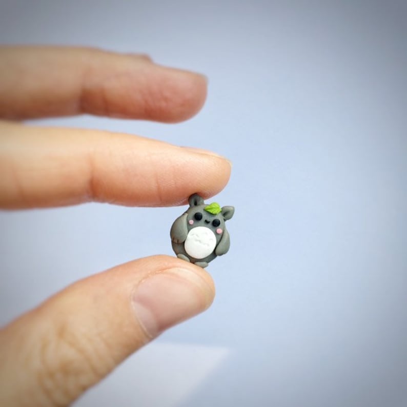 Totoro earrings handmade polymer clay animal jewelry Studs Etsy