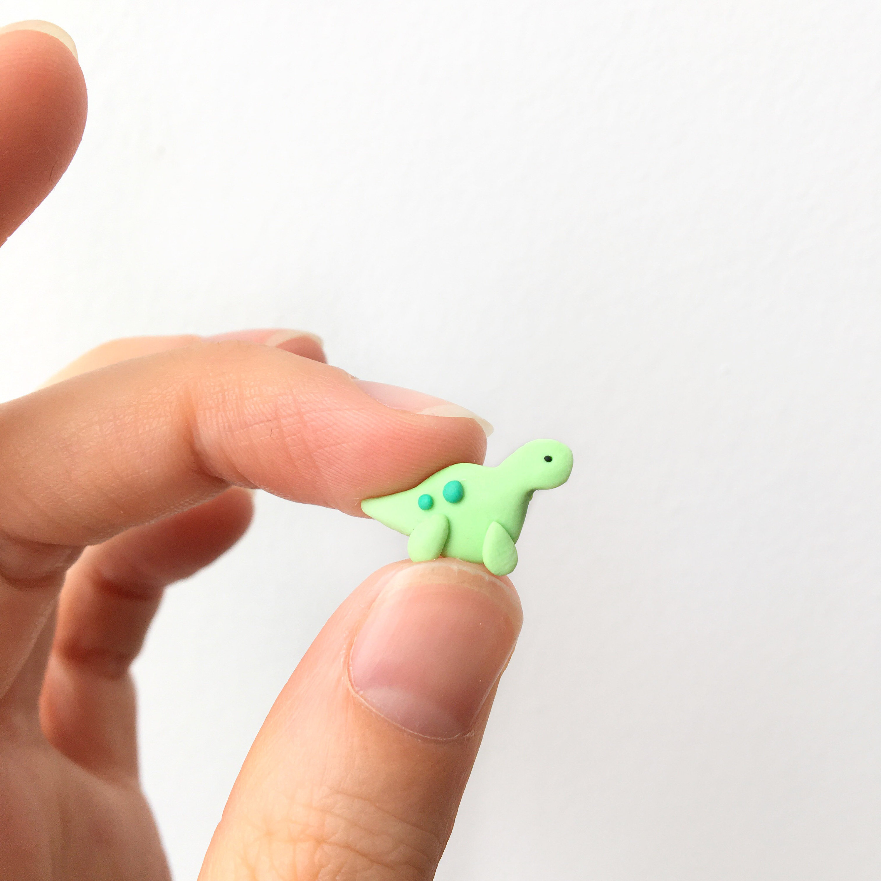 Dinosaurs earrings polymer clay Studs cute with hypoallergenic Etsy