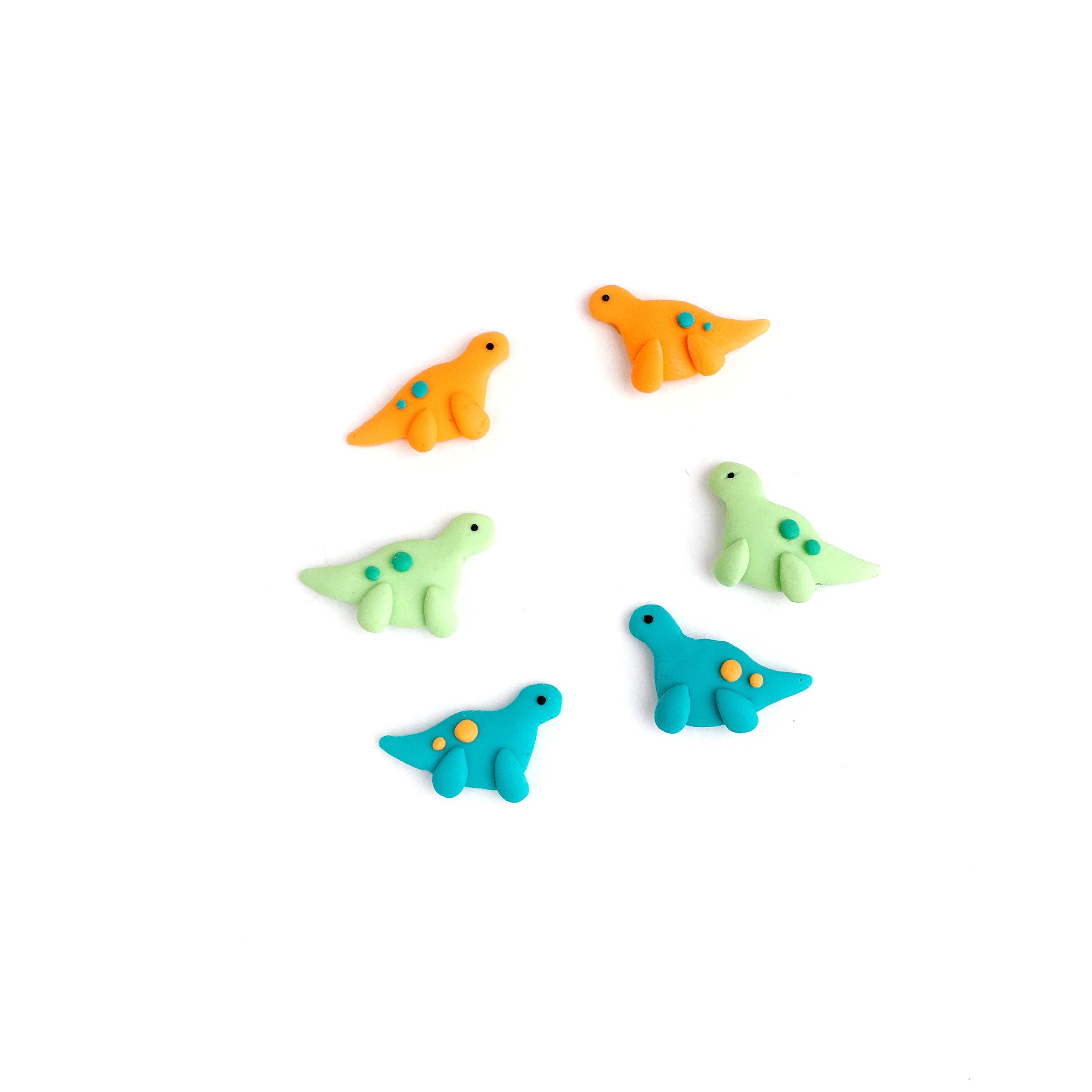Dinosaurs earrings polymer clay Studs cute with hypoallergenic Etsy