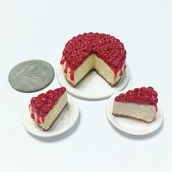 1:6 Scale Cherry Cheesecake Miniature Barbie Accessories