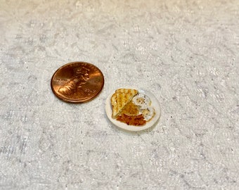 1:12 Scale Miniature Breakfast Plate