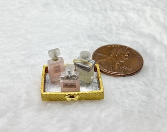 1:12 Scale Miniature Perfumes & Tray Set