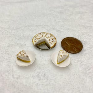 1:12 Scale Miniature Lemon Meringue Pie Set