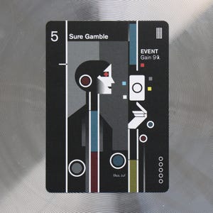 Sure Gamble Netrunner Alt Art Playset 3 Karten Alternative benutzerdefinierte minimalistische stilvolle Sammlerkarte