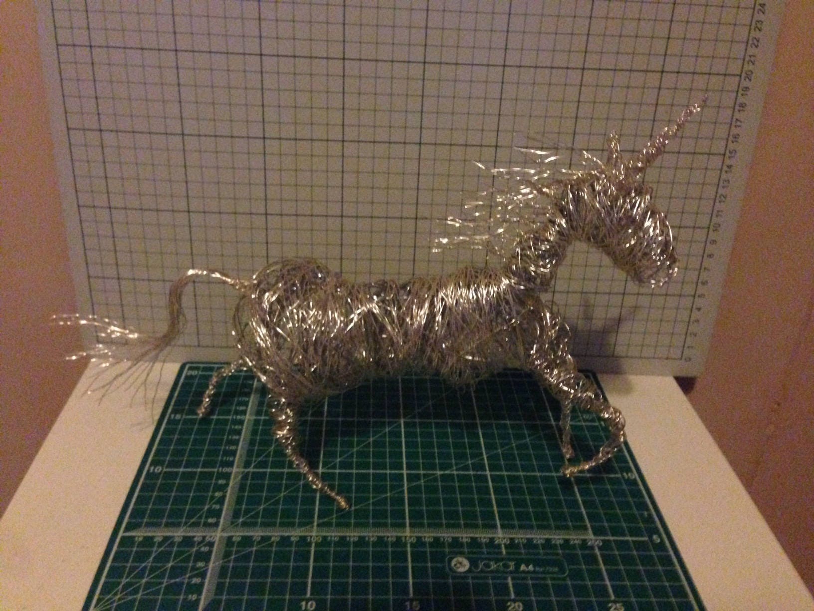 Unicorn Wire Sculpture Unique Handmade Wire Work Art Metal - Etsy