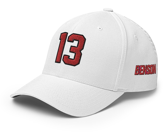 Structured Custom  Varsity Jersey Name Number Hat, Personalized Fan Player Cap, Last Name Hat, Mom Gift, Gift For Her, Sports Team Fan Hat