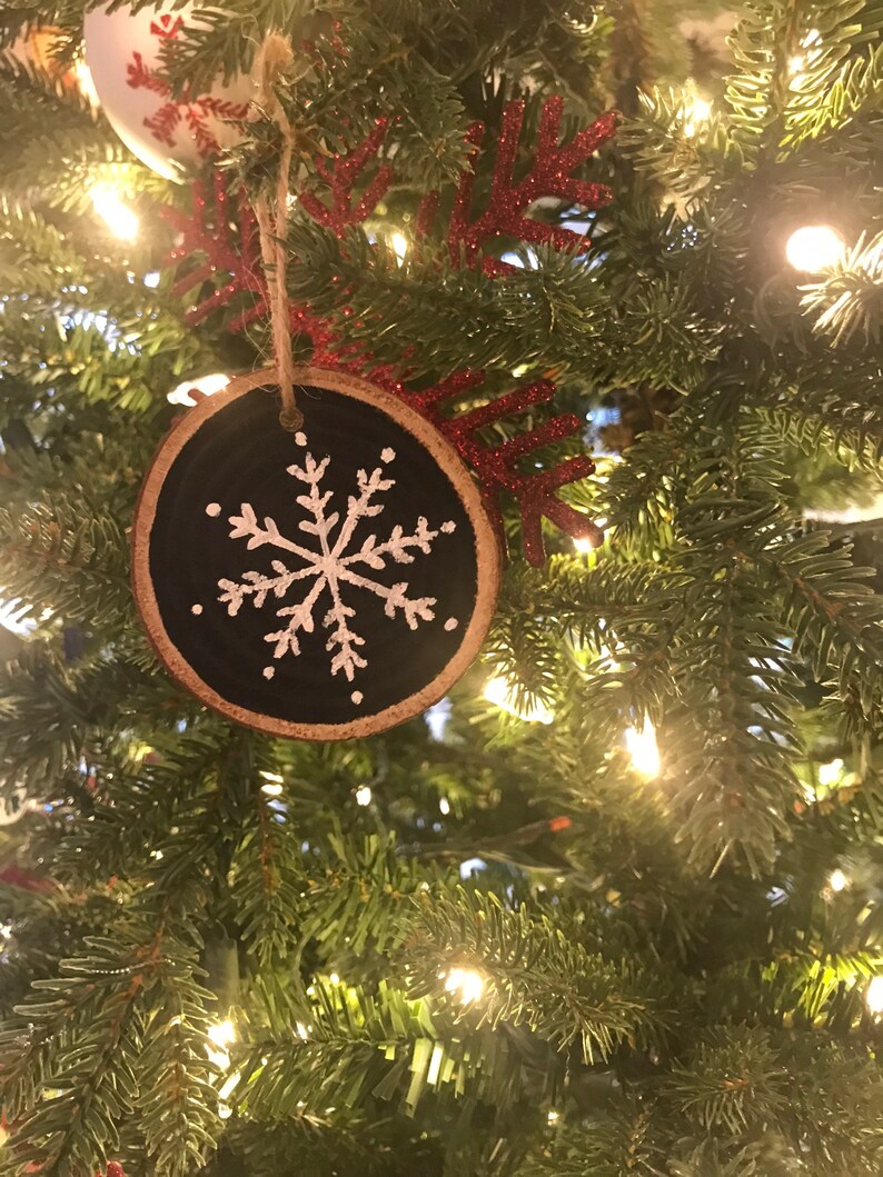 Wood round Ornaments Etsy