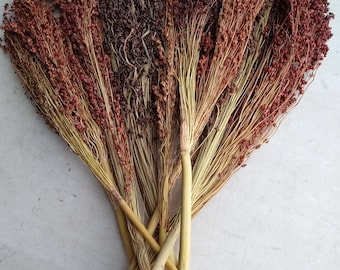 Broom Corn:  Dark Purple, Burgundy, Maroon, Gold, Dark Brown, and Light Red  10, 20 and 30 count with varying lengths , FREE SHIPPING!