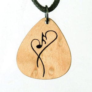 Wooden jewelry with soul and music. Lovely pendant for musicians, pupils and music teachers. Handmade in Germany image 5