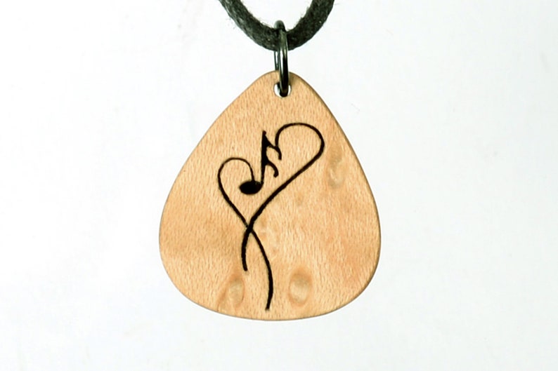 Wooden jewelry with soul and music. Lovely pendant for musicians, pupils and music teachers. Handmade in Germany image 5