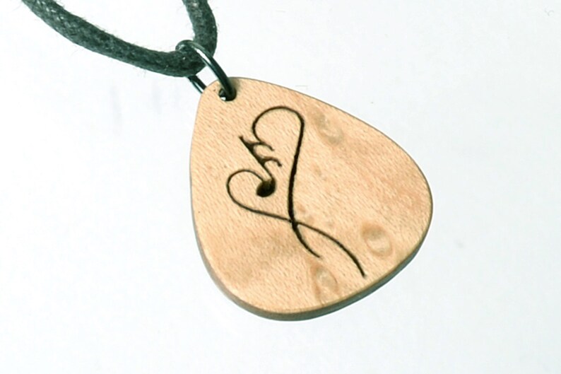 Wooden jewelry with soul and music. Lovely pendant for musicians, pupils and music teachers. Handmade in Germany image 4