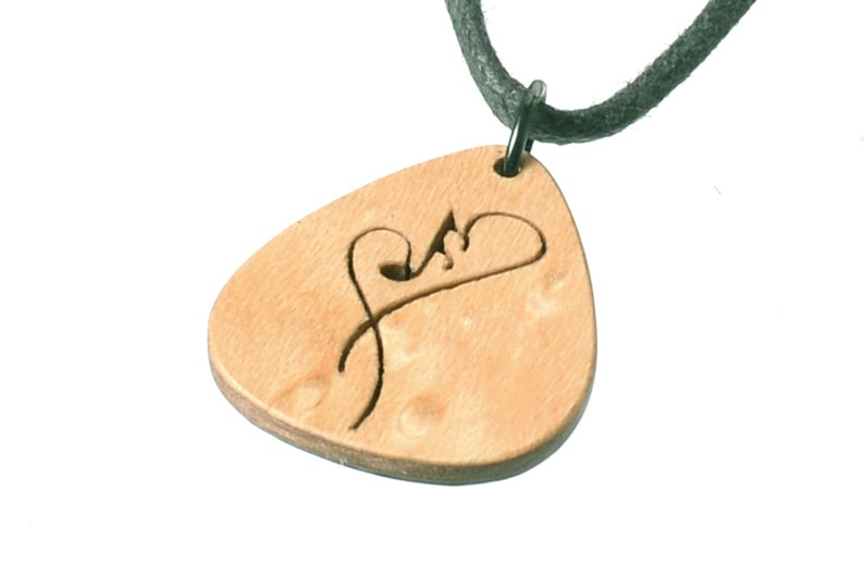 Wooden jewelry with soul and music. Lovely pendant for musicians, pupils and music teachers. Handmade in Germany image 2